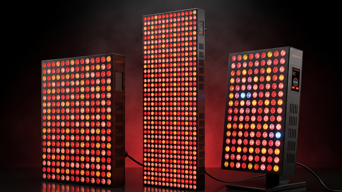 Exploded product view showing aluminum frame, thermal control and LED array